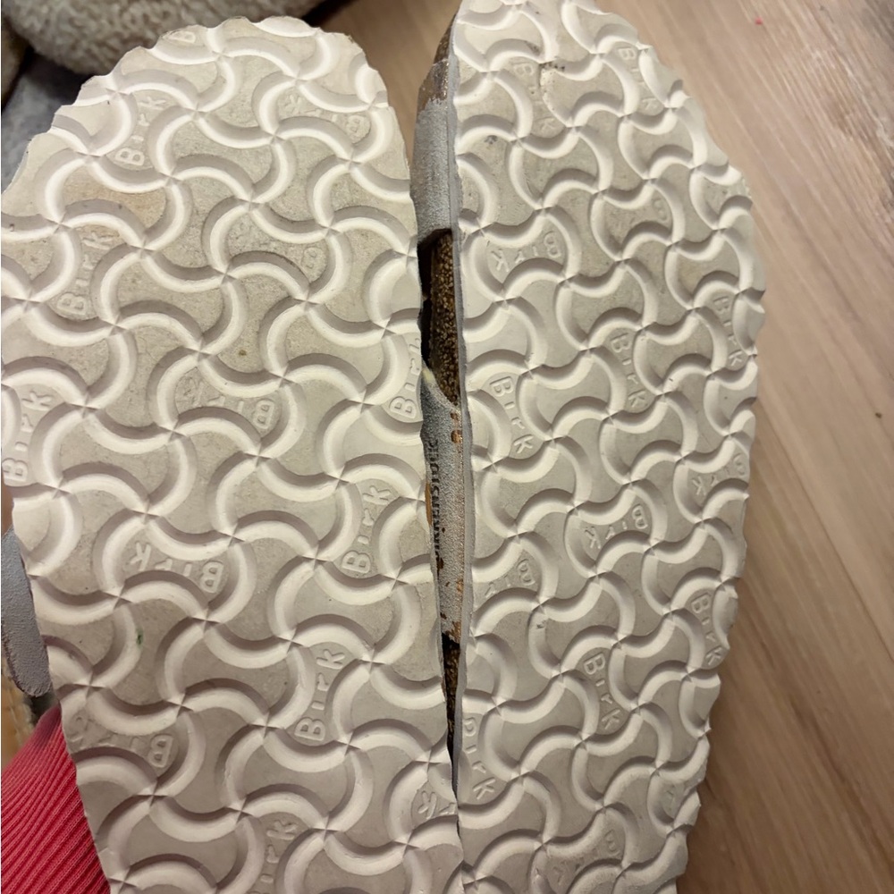 Birkenstock Women's Metallic Gold and Cream Sandals - Picture 4 of 4
